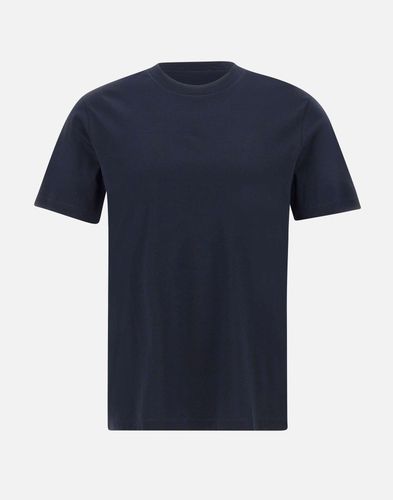 Herren mercerisierte Baumwolle blaue T-Shirt - BOSS - Modalova