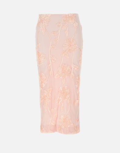 Blumen-Mesh-Bleistiftrock in Pink - ROTATE BIRGER CHRISTENSEN - Modalova