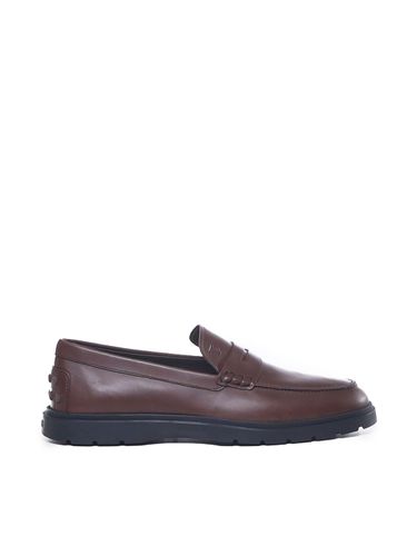 Braune Kalbsleder Slipper - Tod's - Modalova