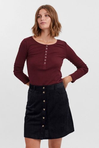 Natasha Placket Pullover - Burgund - Vero Moda - Modalova