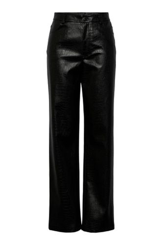 Croco Pants - Schwarz - PIECES - PIECES - Modalova