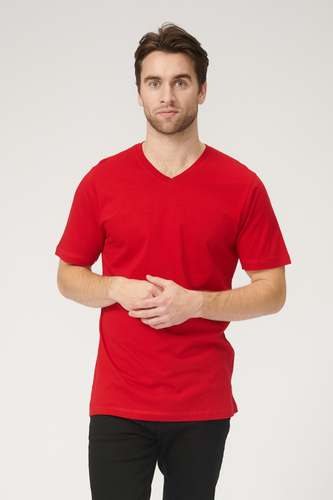 Basic Vneck T -Shirt - rot - Mann - TeeShoppen - Modalova