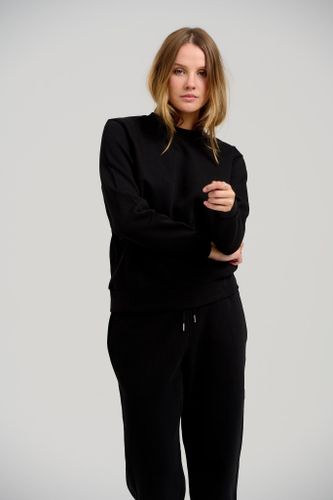 Basic Crewneck -Schweiß - Schwarz - Damen - TeeShoppen - Modalova