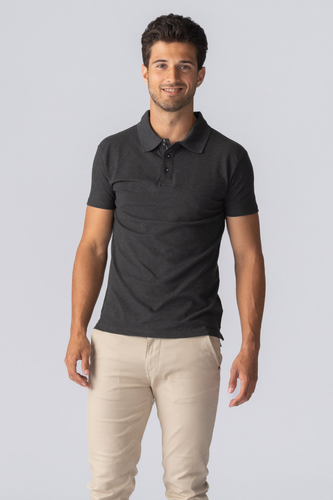 Muscle Poloshirt - dunkelgrau - Mann - TeeShoppen - Modalova