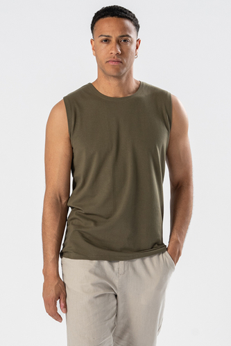 Ärmelloses T -Shirt - Olive - Mann - TeeShoppen - Modalova