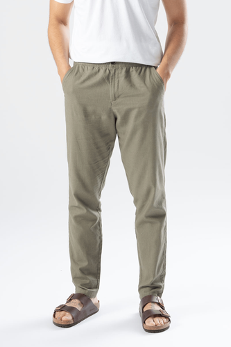 Leinen Pants - Armee - Mann - Xs - TeeShoppen - Modalova