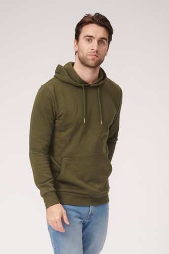 Basic Hoodie -Schweiß - dunkelgrün - Male - TeeShoppen - Modalova