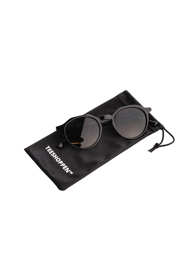 Runde Sonnenbrille - schwarz - Male - TeeShoppen - Modalova