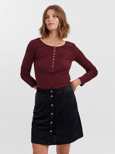 Natasha Placket Pullover - Burgund - Vero Moda - Modalova