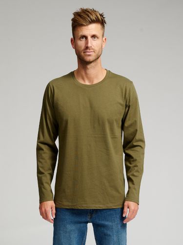 Basis langärmeliges T-Shirt-Armeegrün - TeeShoppen - Modalova