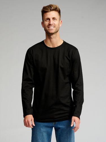 Grundlegend langärmeliges T-Shirt-schwarz - TeeShoppen - Modalova