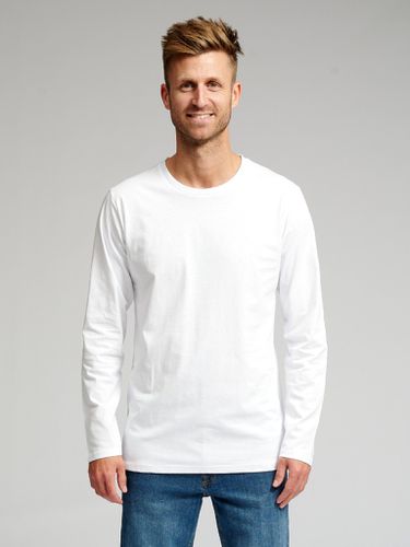 Grundlegend langärmeliges T-Shirt-Weiß - TeeShoppen - Modalova