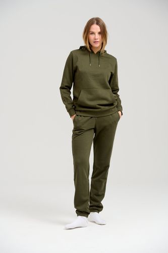 Basic Sweatsuit mit Hoodie (dunkelgrün) - Paketgeschäft (Frauen) - TeeShoppen - Modalova