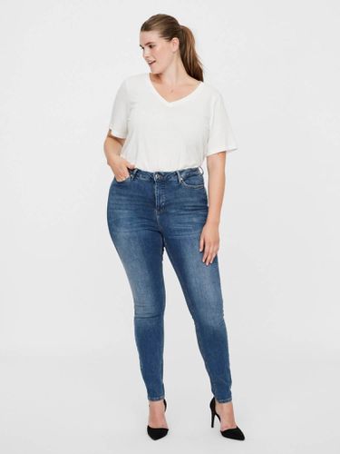 Lora Jeans High Taisted - mittelblauer Denim - Vero Moda Curve - Modalova