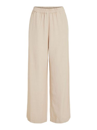 Prisilla High Taille breit Pants - Zement - VILA - Modalova