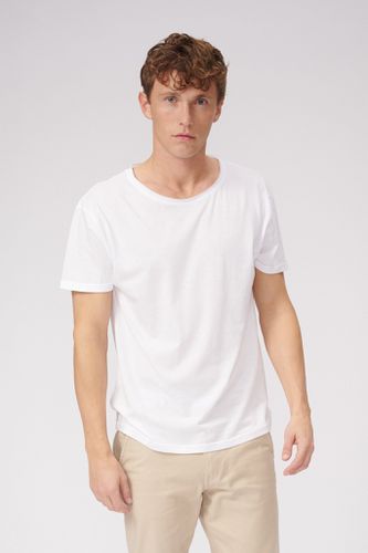 Rohhals T -Shirt - Weiß - TeeShoppen - Modalova