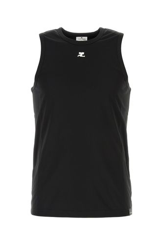 COURREGES Black polyester tank top - COURREGES - Modalova