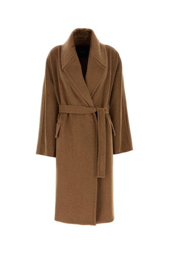 Biscuit cashmere blend Attuale coat - ATELIER - Modalova
