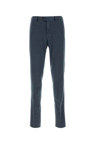 Navy stretch linen blend pant - PT TORINO - Modalova