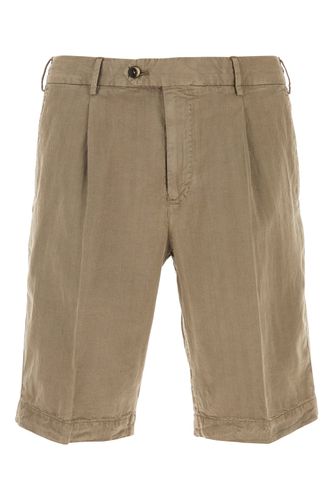 Khaki lyocell blend bermuda shorts - PT TORINO - Modalova