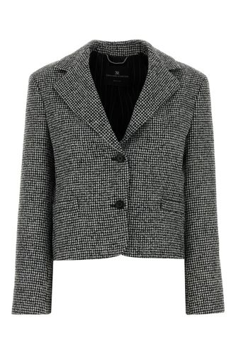 Embroidered wool blend blazer - ERMANNO SCERVINO - Modalova