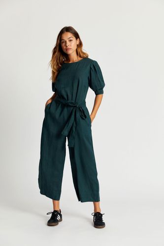FAYE Organic Linen Jumpsuit - Teal Green, SIZE 2 / UK 10 / EUR 38 - KOMODO - Modalova