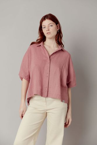 KIMONO Organic Linen Shirt - Dusty Pink, Size 1/ UK 8/ EUR 36 - KOMODO - Modalova