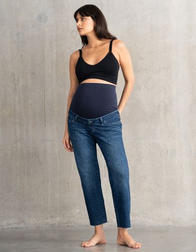 Organic Tapered Frayed Hem Maternity Jeans - Seraphine - Modalova