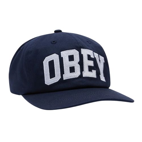 Https://cdn.shopify.com/s/files/1/0069/4580/0249/files/Obey-Collegiate-6-Panel-Strapback-Cap-Mild-Navy-1.jpg?v=1744030789 - ignore_me - Modalova