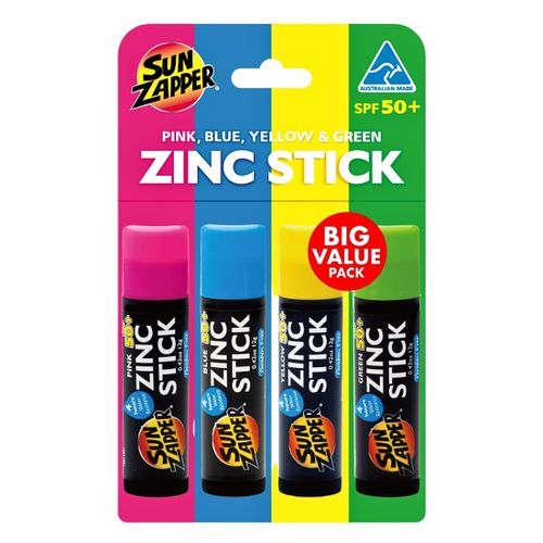 Coloured SPF 50+ Zinc Stick 4 Pack - Sun Zapper - Modalova