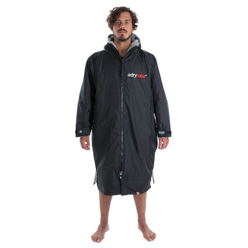 Advance Long Sleeve Drying & Changing Robe - Black/Grey - Dryrobe - Modalova