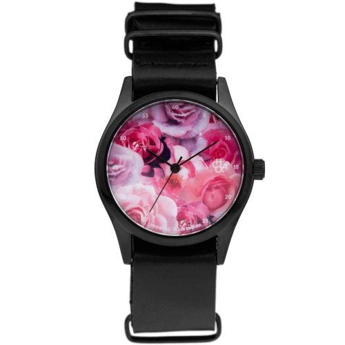 Pop Rose Watch with Leather Strap - Cheapo - Modalova