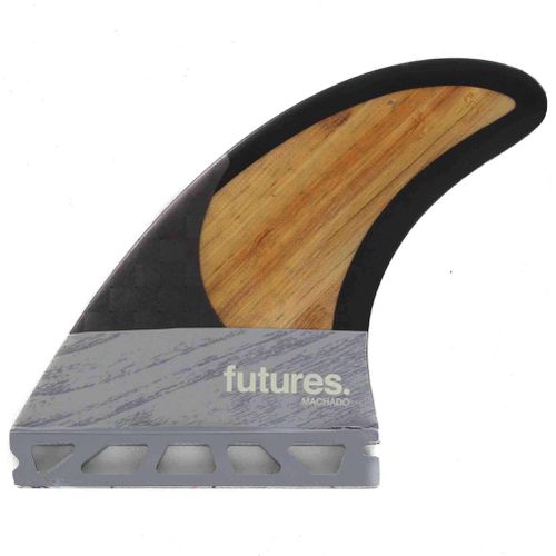 Machado V2 Blackstix 3.0 Thruster Surfboard Fins - Bamboo Grey - Futures - Modalova