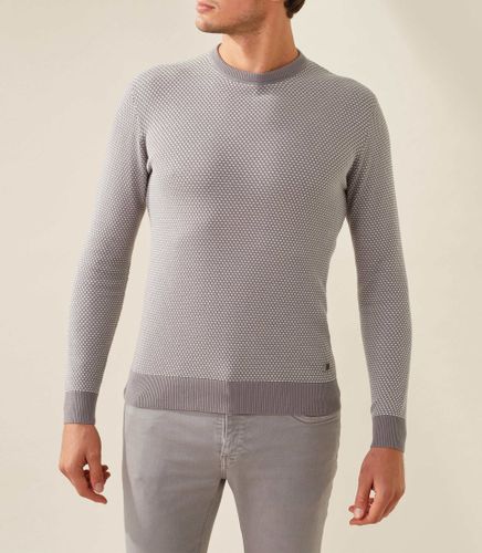 Pull col rond -blanc ''Fapoleon'' - IZAC - Modalova