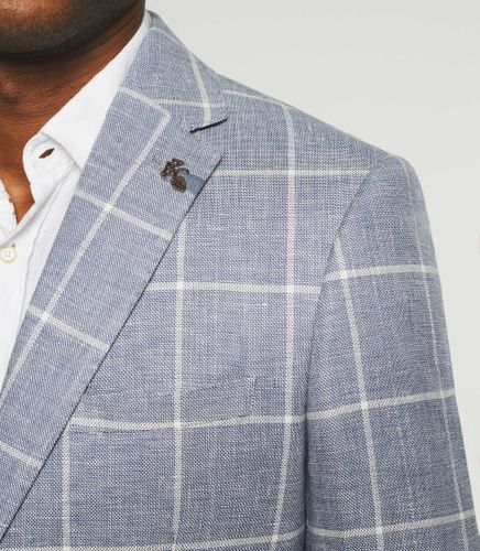 Veste casual à carreaux ciel ''Alfeo'' - IZAC - Modalova