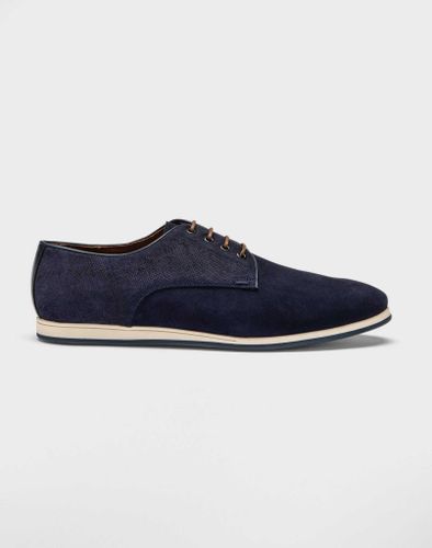 IZAC - Derby casual cuir marine - Izac - Modalova