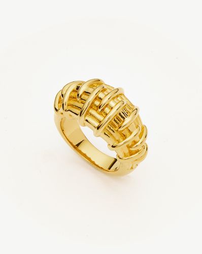 Bombe Raffia Ring | 18ct Gold Plated - Missoma - Modalova