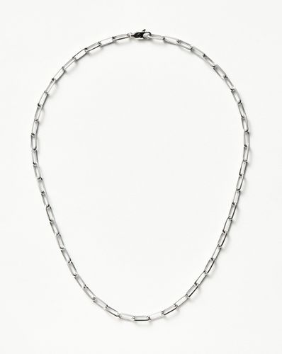 Classic Mini Short Paperclip Chain Necklace | Silver Plated - Missoma - Modalova