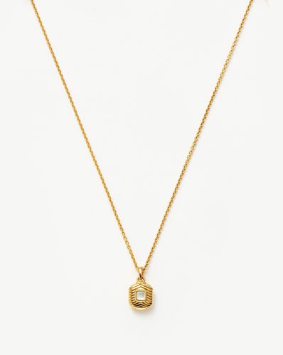 Engravable Square Ridge Mini Pendant Necklace - Missoma - Modalova