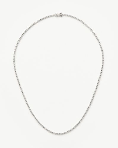 Fine Diamond Tennis Necklace | 14ct Solid White Gold Diamond - Missoma - Modalova