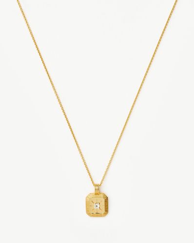 April Birthstone Pendant Necklace | 18ct Gold Vermeil/Crystal - Missoma - Modalova