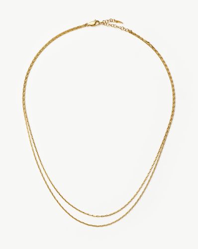 Savi Twisted Double Chain Necklace | 18ct Gold Plated - Missoma - Modalova