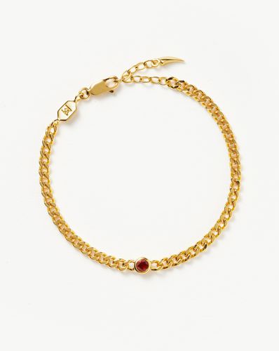 January Birthstone Chain Bracelet | 18ct Gold Plated Vermeil/Garnet - Missoma - Modalova