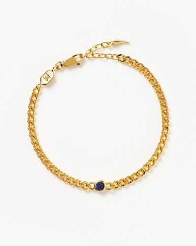 September Birthstone Chain Bracelet | 18ct Gold Plated Vermeil/Lapis - Missoma - Modalova