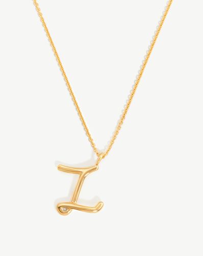 Curly Molten Initial Pendant Necklace - Initial Z | 18ct Gold Vermeil - Missoma - Modalova