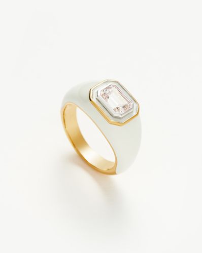 Enamel & Stone Dome Statement Ring - Missoma - Modalova