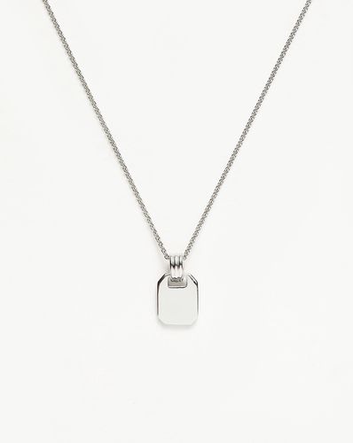 Engravable Small Tag Pendant Necklace | Sterling Silver - Missoma - Modalova