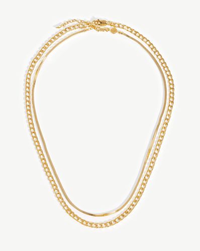 Lucy Williams Snake Chain Necklace Set | 18ct Gold Vermeil - Missoma - Modalova