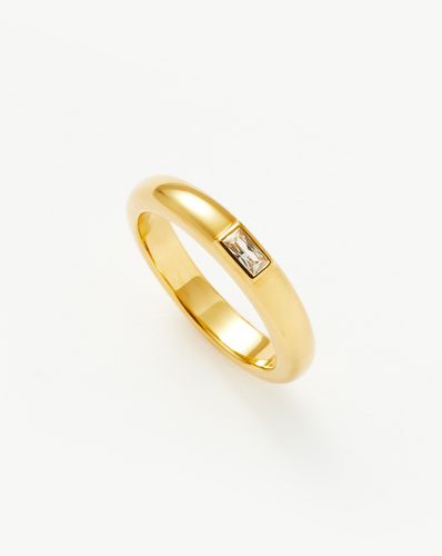 Stone Stacking Band Ring | 18ct Gold Vermeil/Cubic Zirconia - Missoma - Modalova