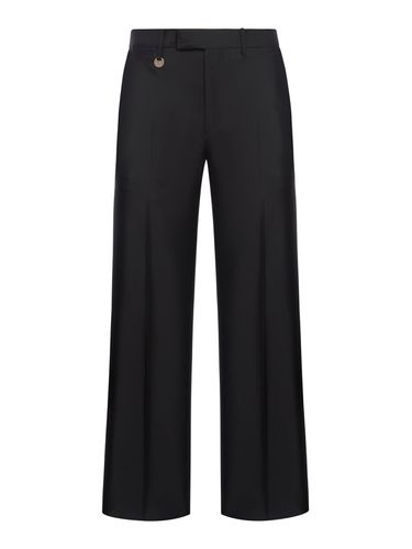Tailored trousers in wool and silk - - Man - Burberry - Modalova